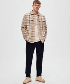 Selected Homme Pan Shacket Incence/Blue
