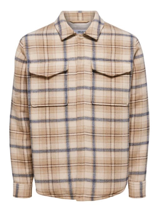 Selected Homme Pan Shacket Incence/Blue