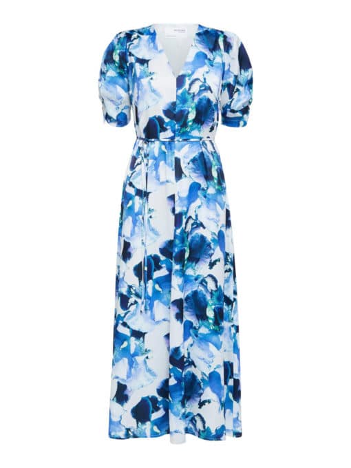 Selected Femme Rachelle Ankle Satin Dress Royal Blue
