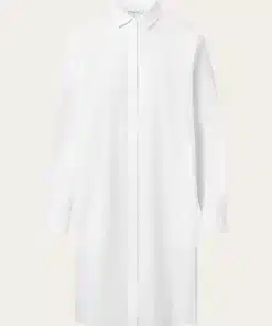 Knowledge Cotton apparel Poplin Dropped Shoulder Shirt Dress Bright White