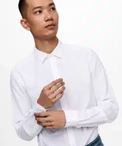 Only & Sons Caiden Life Linen Solid Shirt White