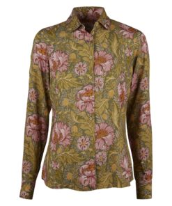 Stenströms Sofie Green Floral Shirt