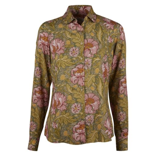 Stenströms Sofie Green Floral Shirt