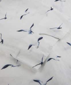 Stenströms Stella White Linen Pop-Over Shirt