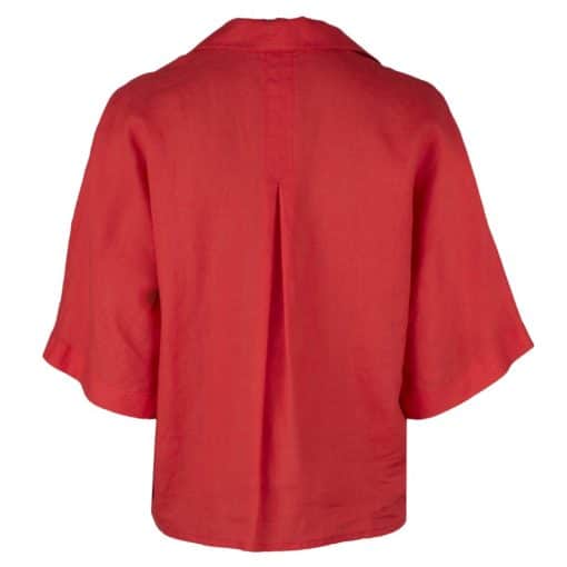 Ellie Red Linen Shirt