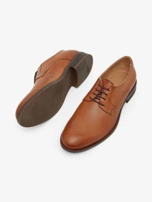 Bianco Biabyron Leather Derby Brandy