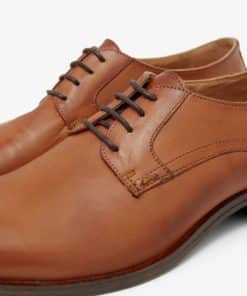 Bianco Biabyron Leather Derby Brandy