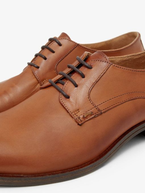 Bianco Biabyron Leather Derby Brandy