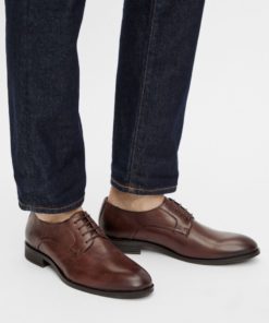 Bianco Biabyron Leather Derby Dark Brown