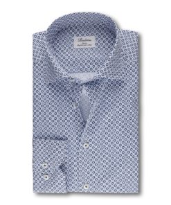 Stenströms Light Blue Patterned Twill Shirt