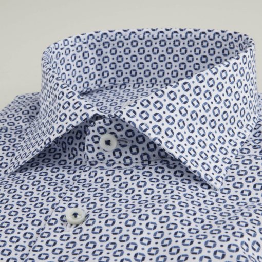 Stenströms Light Blue Patterned Twill Shirt