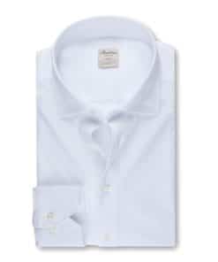 Stenströms Slimline Casual White Jersey Shirt