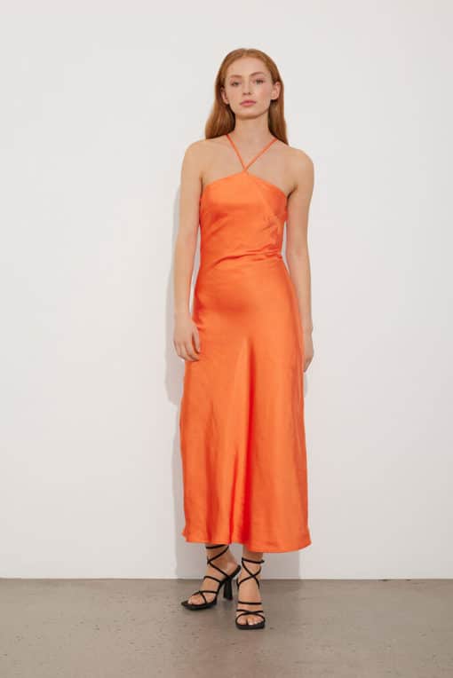 Envii Enpapaya Midi dress Red Orange