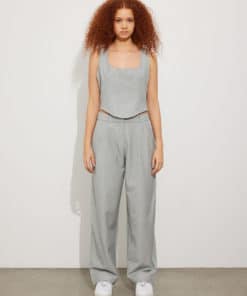 Envii Enline Pants Grey Pinstripe