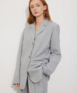 Envii Engrape Blazer Grey Pinstripe