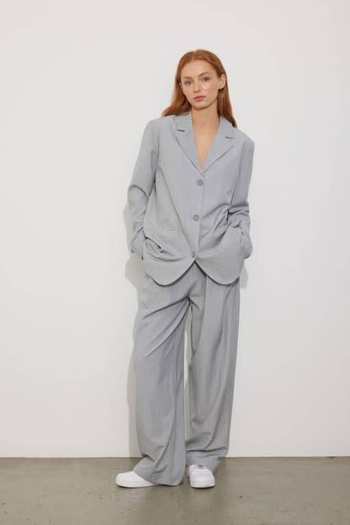 Envii Engrape Blazer Grey Pinstripe