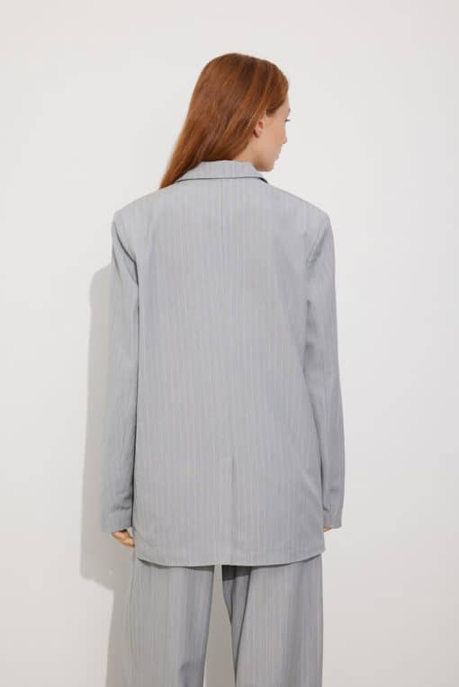 Envii Engrape Blazer Grey Pinstripe