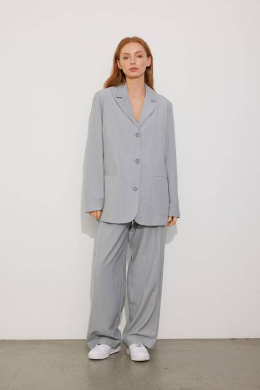 Envii Engrape Blazer Grey Pinstripe