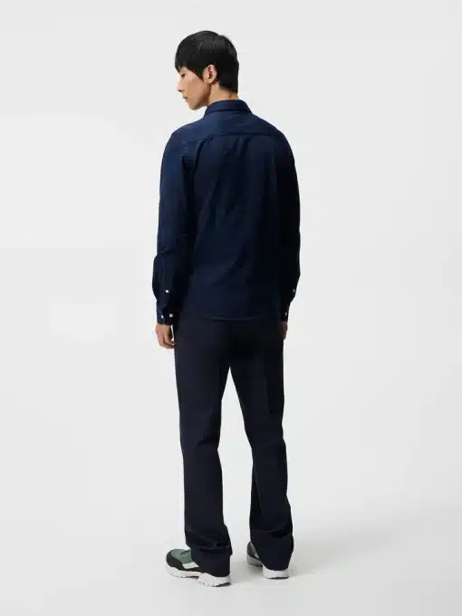 J.Lindeberg Stripe Jersey Slim Shirt Navy