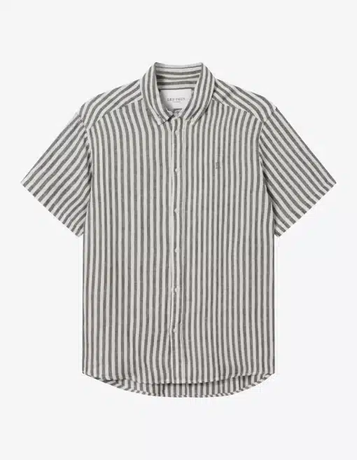 Les Deux Kris Linen SS Shirt Ivory/Dark Navy