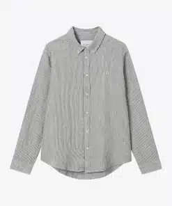Les Deux Kristian Linen B.D. Shirt Ivory/Dark Navy
