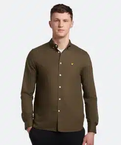 Lyle & Scott Regular Fit Light Weight Oxford Shirt Olive