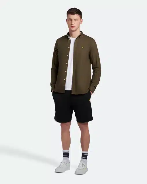 Lyle & Scott Regular Fit Light Weight Oxford Shirt Olive