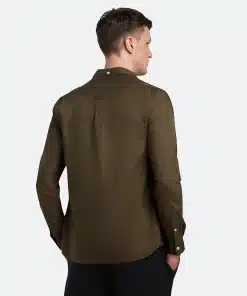 Lyle & Scott Regular Fit Light Weight Oxford Shirt Olive