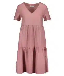Nakoa Layered Linen Dress Old Rose