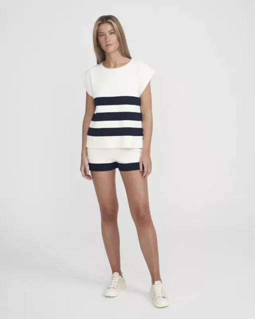 Holebrook Berit Capsleeve Off White/Navy