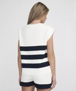 Holebrook Berit Capsleeve Off White/Navy