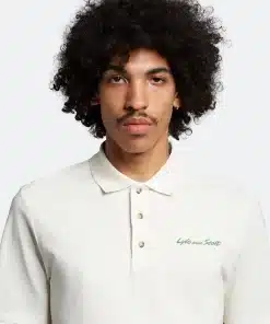 Lyle & Scott Script Polo Shirt Vanilla Ice
