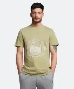 Lyle & Scott Hawick Print T-Shirt Seaweed