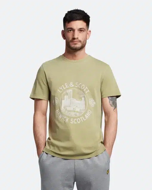 Lyle & Scott Hawick Print T-Shirt Seaweed