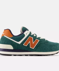New Balance 574 Aqua Green With Orange