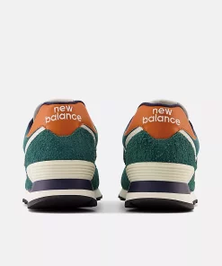 New Balance 574 Aqua Green With Orange