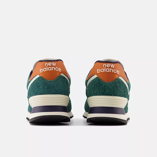 New Balance 574 Aqua Green With Orange