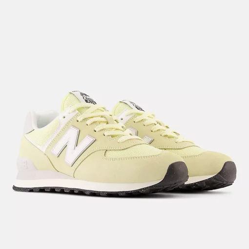 New Balance 574 Yellow With White