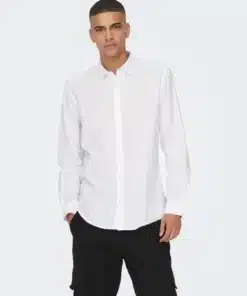 Only & Sons Caiden Life Linen Solid Shirt White