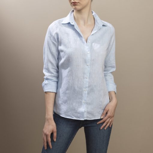 Stenströms Sofie Linen Shirt Light Blue