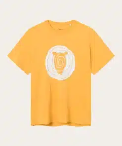 Knowledge Cotton Apparel Tee In Single Jersey Amber Yellow