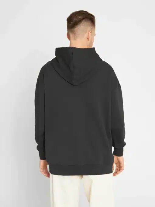 Knowledge Cotton Apparel Loose Hood Sweat Black Jet