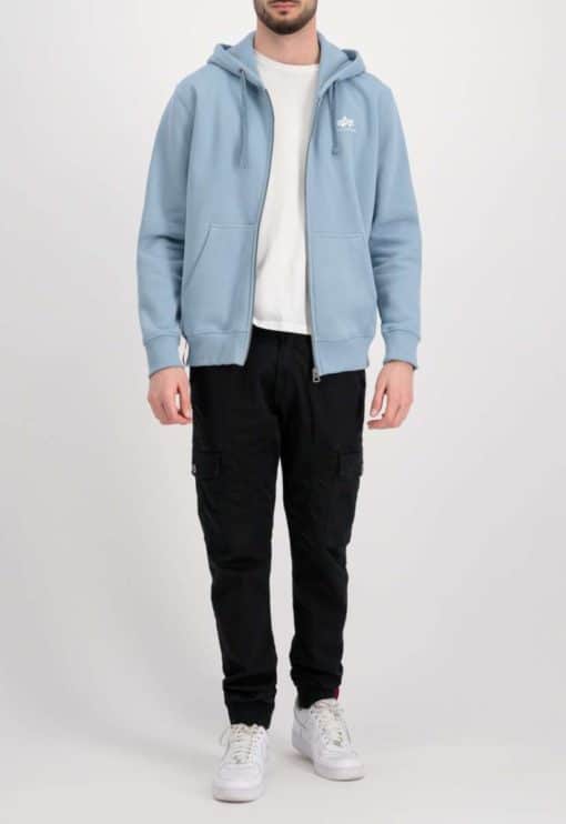 Alpha Industries Basic Zip Hoodie Black Greyblue