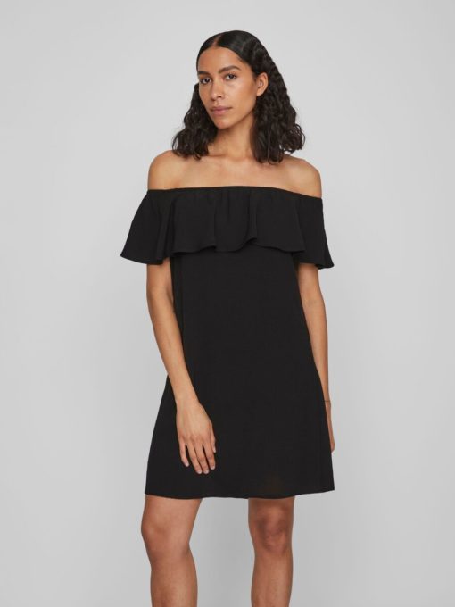 Vila Rasha Off Shoulder dress Black