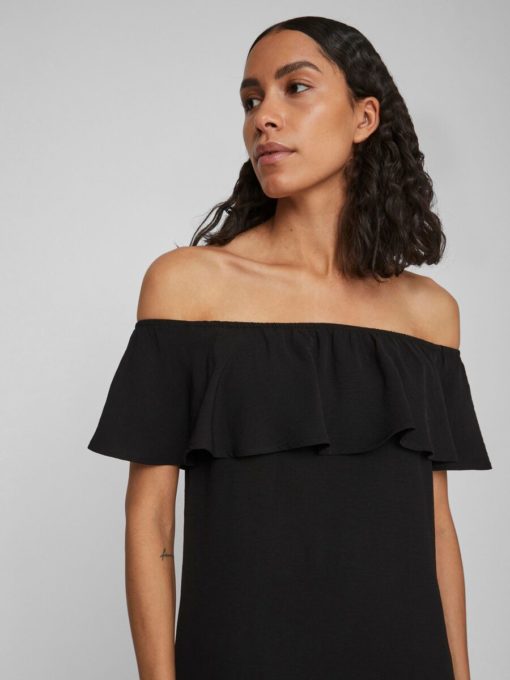 Vila Rasha Off Shoulder dress Black