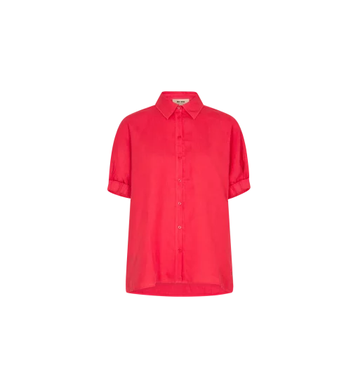 Mos Mosh Aven Linen Shirt Tomato