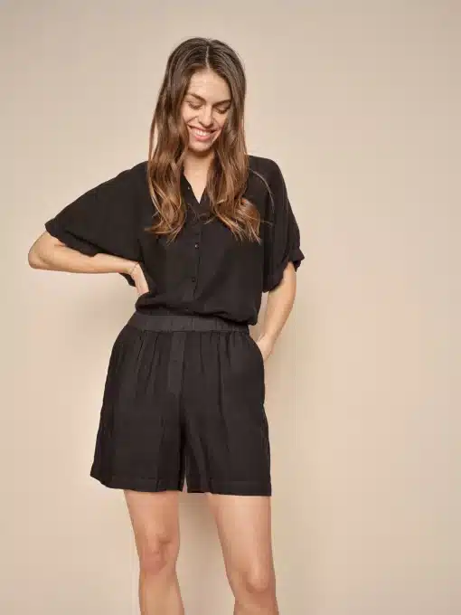 Mos Mosh Emmi Linen Shorts Black