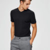 Selected Homme New Pima V-Neck Black