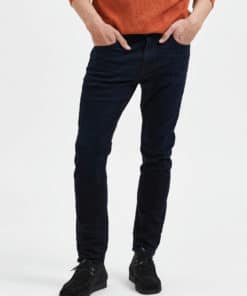 Selected Homme Slim Leon Soft Slim Fit Jeans Blue Black Denim