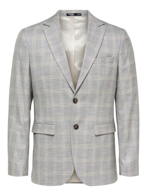 Selected Homme Slim-Neil Check Blazer Sand